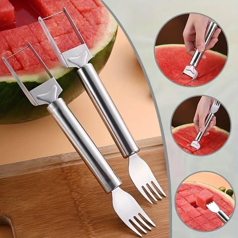 Watermelon Fork Cutter Slicer Tool 2-in-1